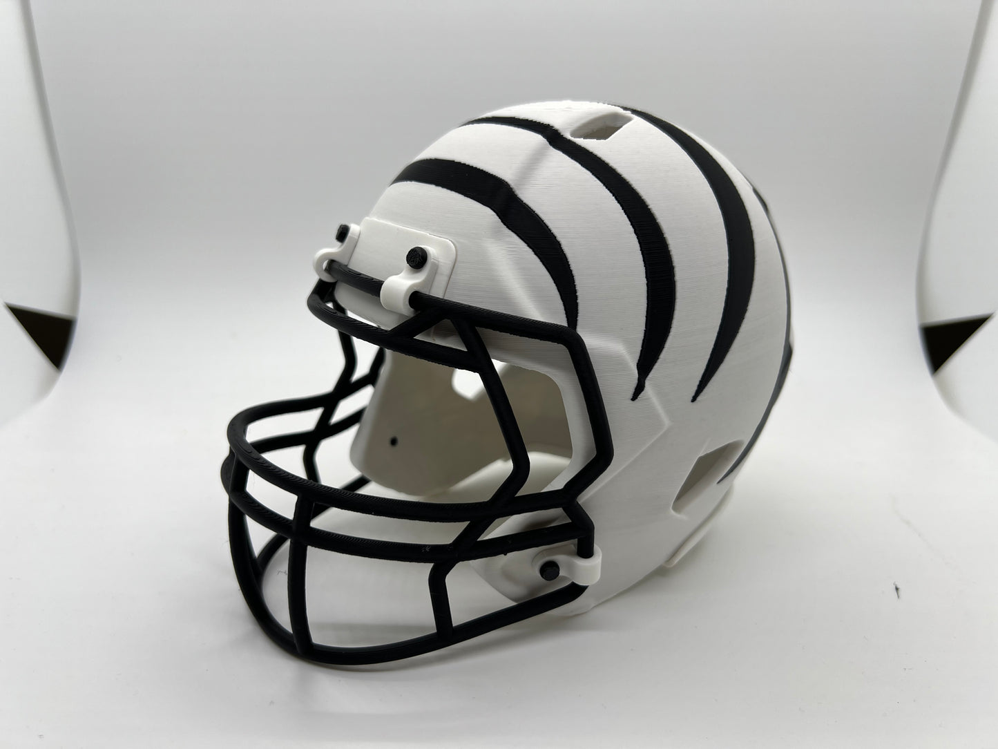 White Tiger Stripe Helmet