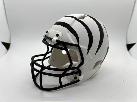 White Tiger Stripe Helmet